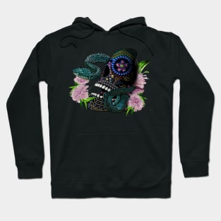 Sugar Skull Mask and snake Hoodie